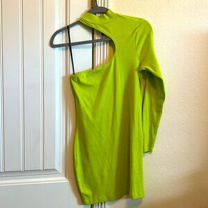 H&M Divided, Women’s One Sleeve Neon Dress, Size M
